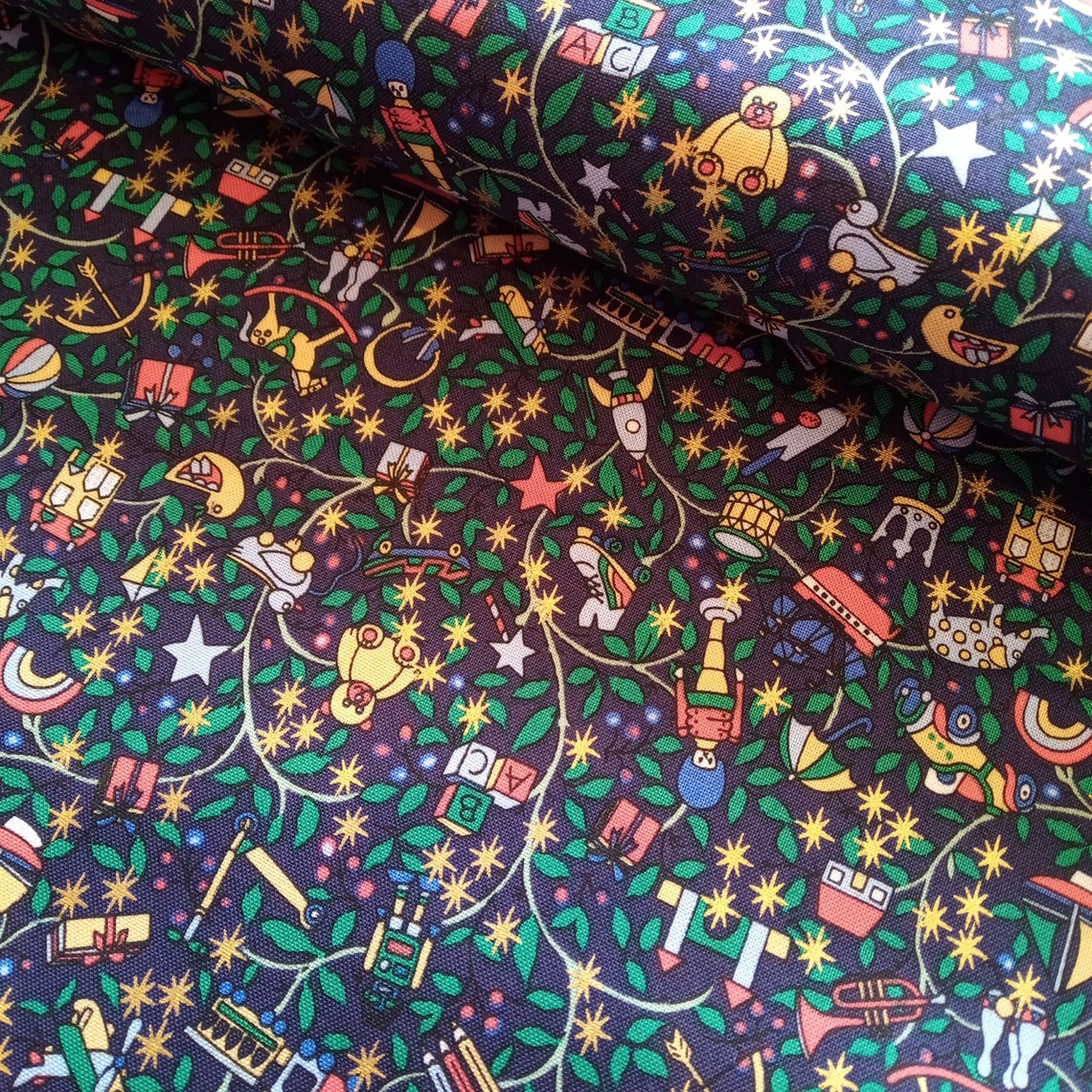 Liberty of London Christmas Fabric Merry and Bright Collection Etsy