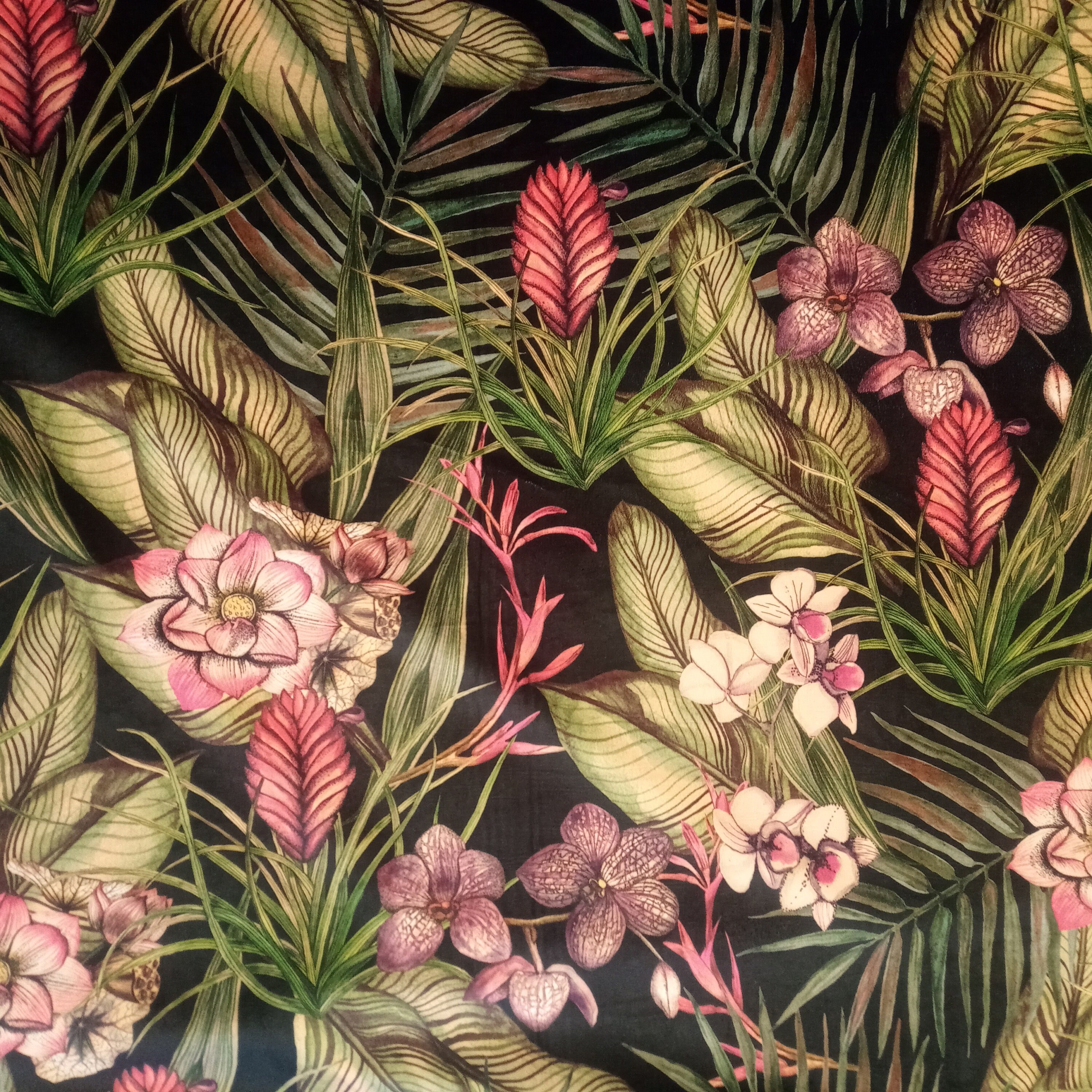 Tessuto Arredamento Homescapes In Puro Cotone, Motivo Retro Flower, Larghezza 150 Cm, Peso 310 G/m, Venduto Al Metro, Per Tende E Cuscini