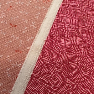 Pink Dragonfly Japanese Cotton Fabric, Slub Quilting Dressmaking Material