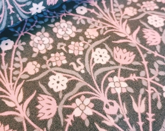 Liberty London Cotton Fabric: Bankart Fresco Floral Print - Winterbourne Collection