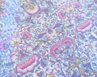 William Morris Lodden Print Pink Fine Lawn Cotton Dressmaking Fabric Per 50cm