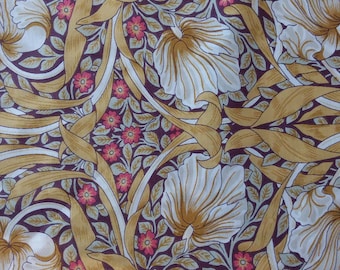 William Morris Mustard Yellow Pimpernel LAWN Cotton Fabric per 50cm