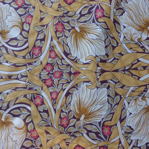 William Morris Navy Lodden LAWN Cotton Fabric per 50cm Etsy UK