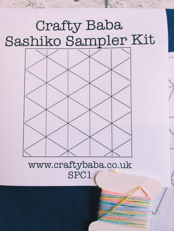 Kit Sashiko Fai Da Te Per Principianti – Ricamo Giapponese Con Tela, Fili E Aghi – Decorazione Murale - 2