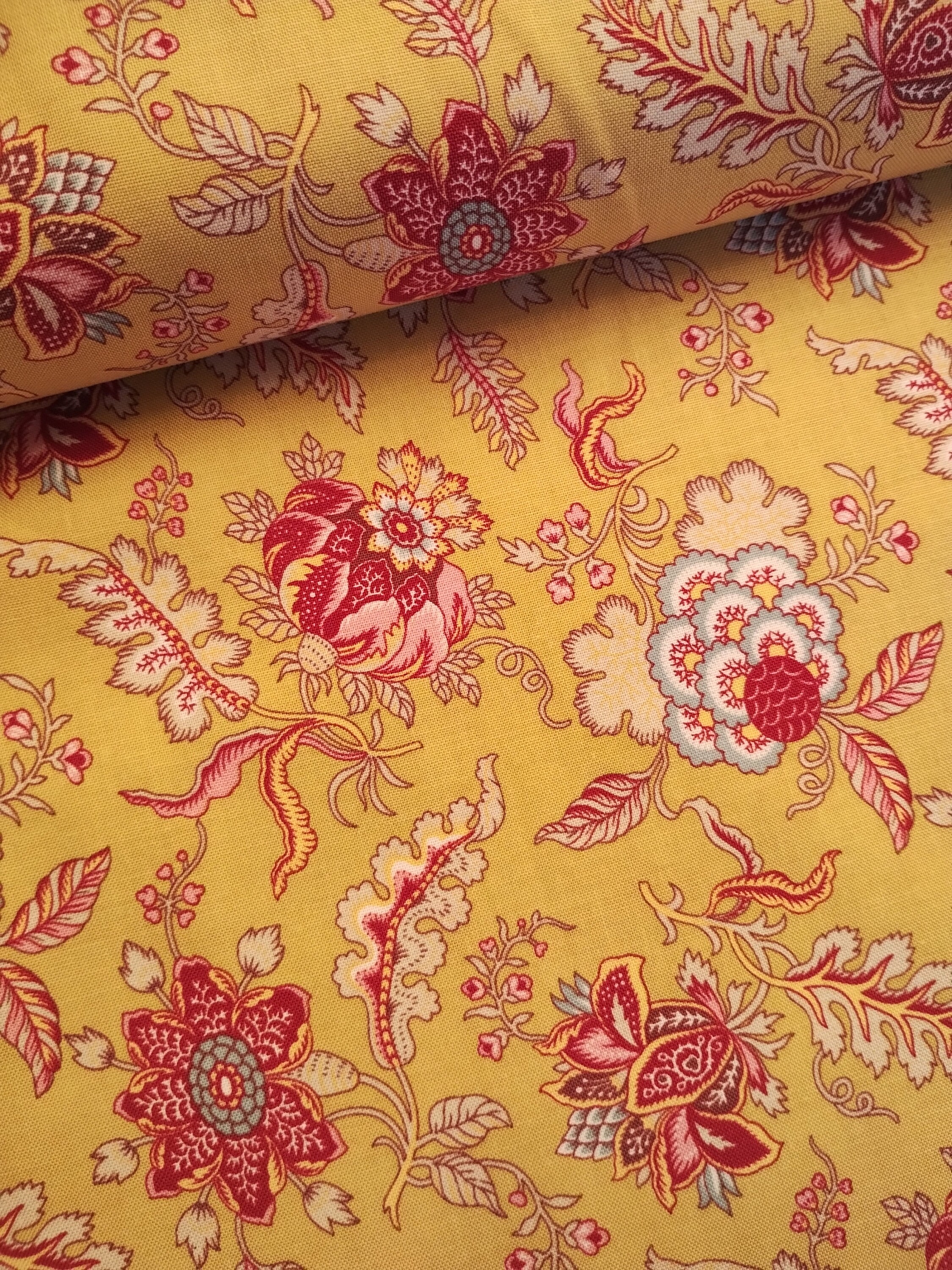 Dutch Heritage Cotton Fabric for Patchwork Quilting DHER 1022 MUSTARD ...