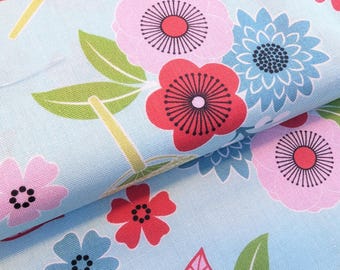 Michael Miller Blossom Bouquet Japanese Themed Cotton Fabric- Quilting & Crafts