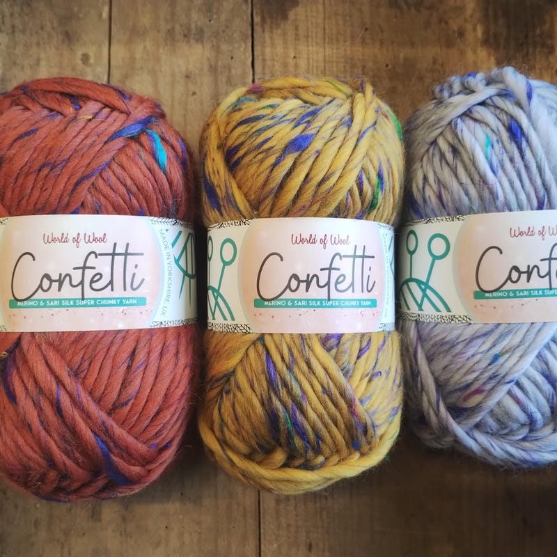 Confetti Wool Yarn - Etsy UK