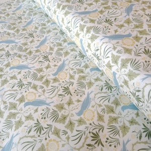 Victoria and Albert Museum Cotton Fabric Charles Voysey Amongst the Leaves Bird Print Per 50cm