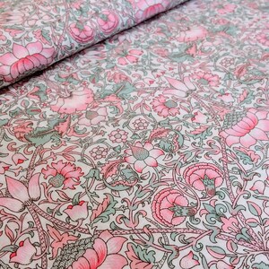 LIBERTY TANA Lawn Cotton Fabric- William Morris Lodden Print in Pink ...