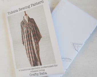 Japanese Yukata Sewing Paper Pattern Sizes 8-22