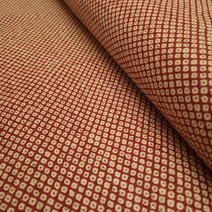 Japanese Traditional Dotted Print on Red Cotton Fabric per 50cm 88225-14