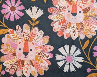Dandelion Jungle Cotton Dashwood Fabric, (Per 50cm) for Quilting Dressmaking and Patchwork