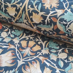 Rideaux Blackout William Morris Lodden – 100% Coton, Motif Floral, Largeur 106 Pouces
