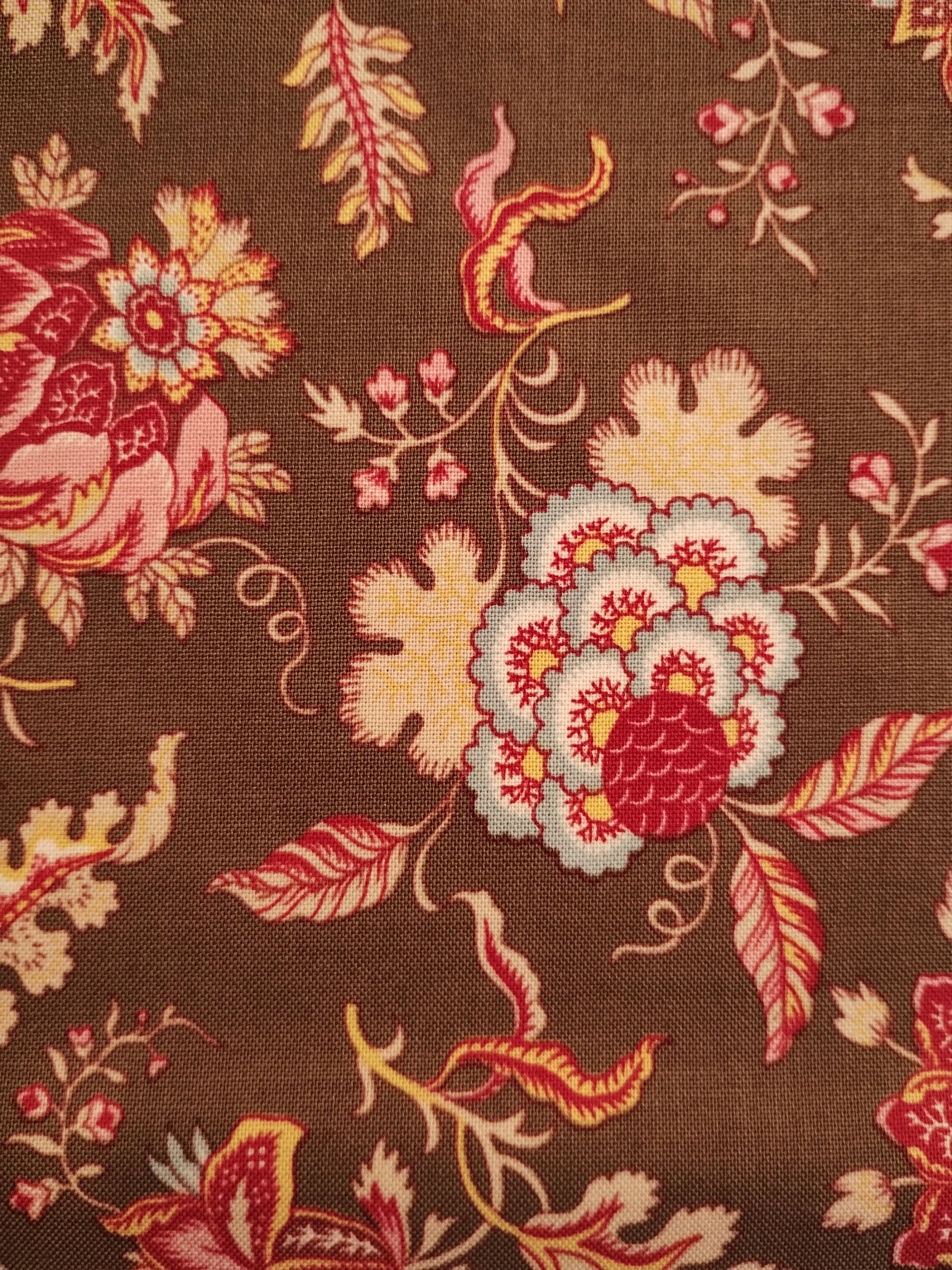 Dutch Heritage Cotton Fabric for Patchwork Quilting DHER 1022 BROWN per ...