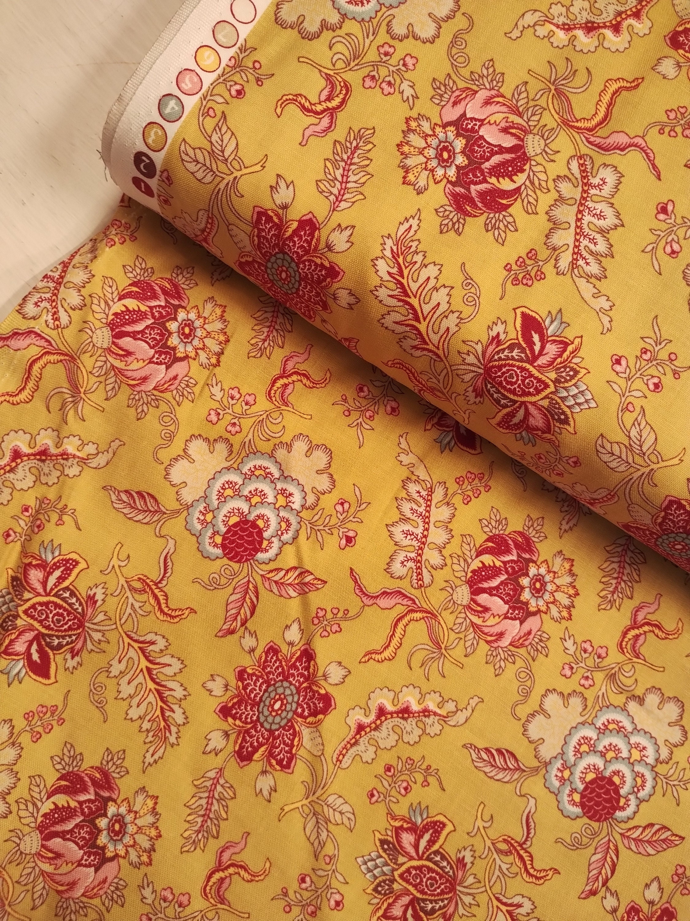 Dutch Heritage Cotton Fabric for Patchwork Quilting DHER 1022 MUSTARD ...