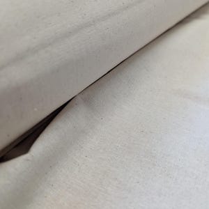 Unbleached Calico Fabric Medium Weight 125cm Wide Per 50cm