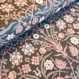 Liberty of London Winterbourne Collection Quilting couture Bankart fresque en gris par 50 cm