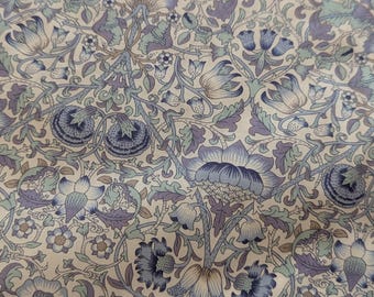 William Morris Mauve Lodden LAWN Cotton Fabric per 50cm