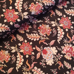 Dutch Heritage Pomegrate Cotton Patchwork Quilting Fabric DHER1022 Charcoal Per 50cm