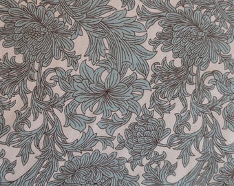 William Morris Chrysanthemum Toile Turquoise PIMA LAWN Cotton Fabric per 50cm
