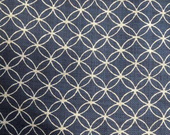 Authentischer japanischer Shippou Baumwollstoff Indigo Dye Pro 50 cm 88223 26-1
