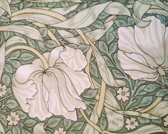 William Morris Pimpernel Pale Green LAWN Cotton Fabric per 50cm