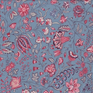 Dutch Heritage Cotton Quilting Fabric DHER 1025 Blue Per 50cm