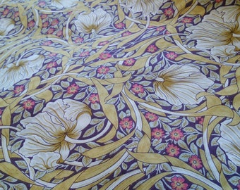 William Morris Pimpernel Soft Cotton Lawn Fabric MUSTARD YELLOW for Dressmaking