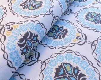 Robert Kaufman Blue Floral Quilting Cotton Fabric (1/2 Yard)