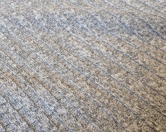 Grey Knitted Rib Jersey for Dressmaking and Children's Wear Last piece 2.5m x 1.5m
