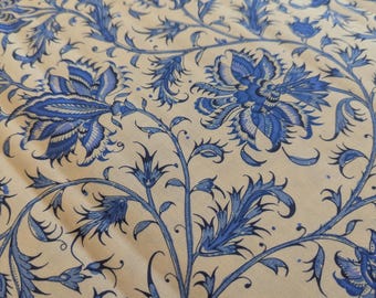 Dutch Heritage Gujarat Cotton Patchwork Quilting Fabric DHER 1020 China Blue Per 50cm
