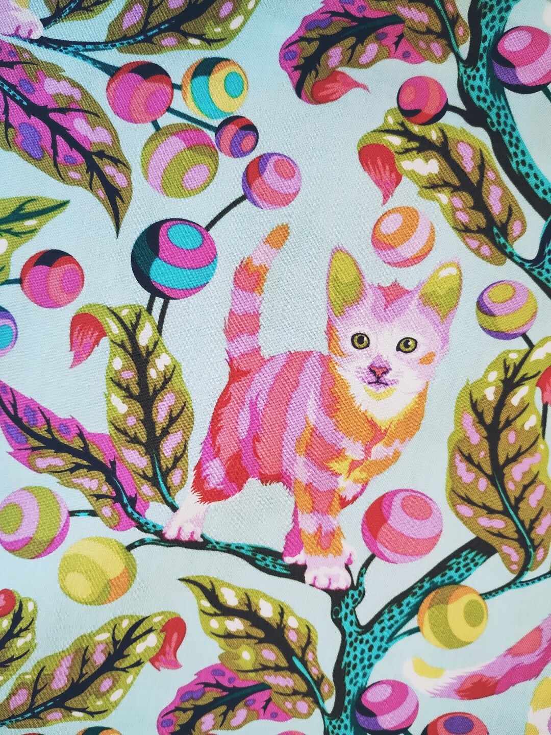 Tula Pink Tabby Road Kollektion Katzen und Maus Baumwollstoff in