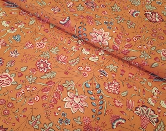 Patchwork Stoff aus Baumwolle,holländischer Quilt Stoff DHER 1025 in Kürbis Orange