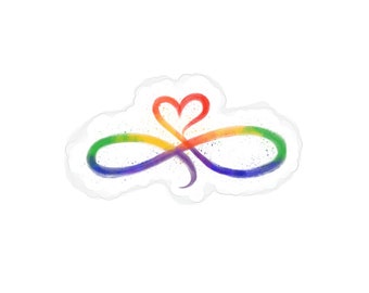 Autism Acceptance Transparent Outdoor Stickers, Die-Cut, 1pcs