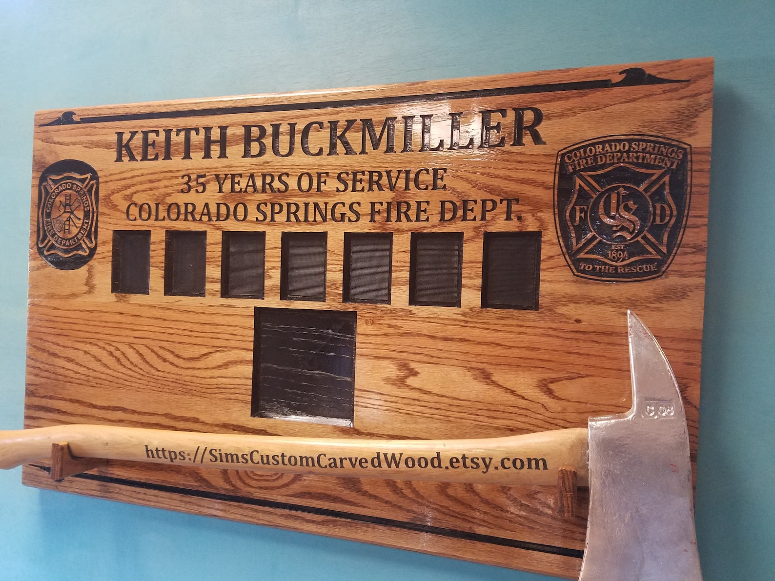 Firefighter Axe & Helmet Wall Display Etsy