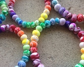 Rainbow of colors Hand Rolled beads color palette bracelet