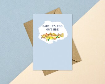 Cod Christmas Card - Etsy