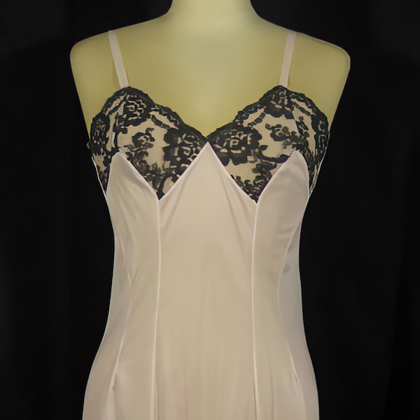 1960s Pink and Gray Slip by Margret