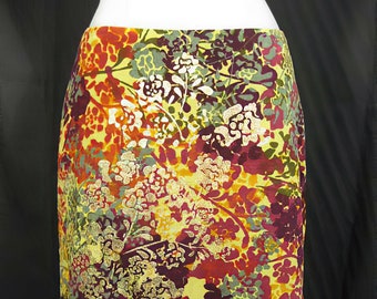 Odille Print Velvet Skirt from Anthroplogie