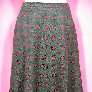 1970s Folk Skirt Wool and Velvet Cottagecore image 1