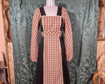 1970s Patchwork Dress Gunne Sax Style