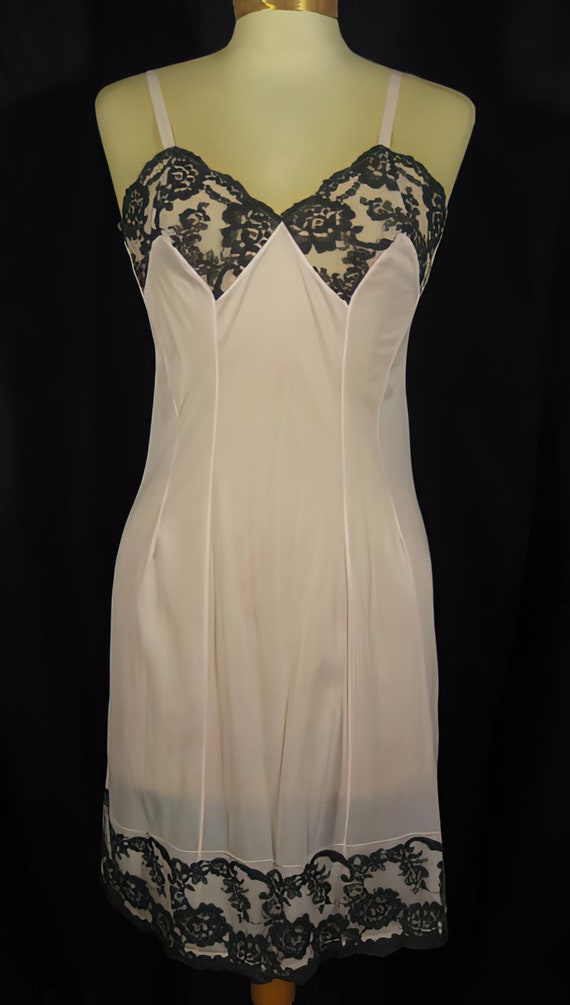 1960s Pink and Gray Slip by Margret