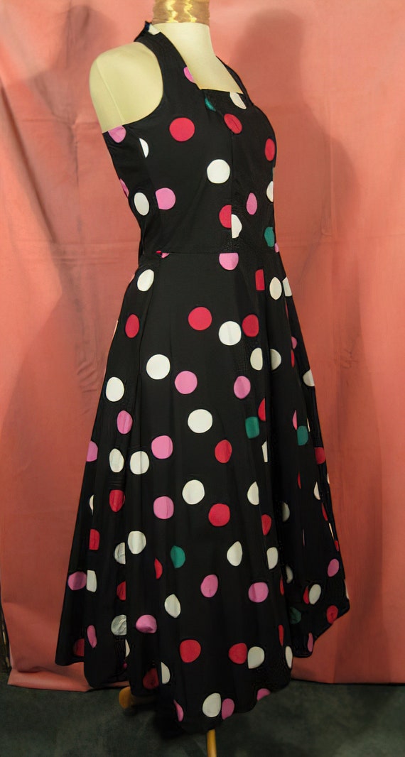 80s Does 50s Dress Polka Dot Bombshell  / Joanie … - image 3