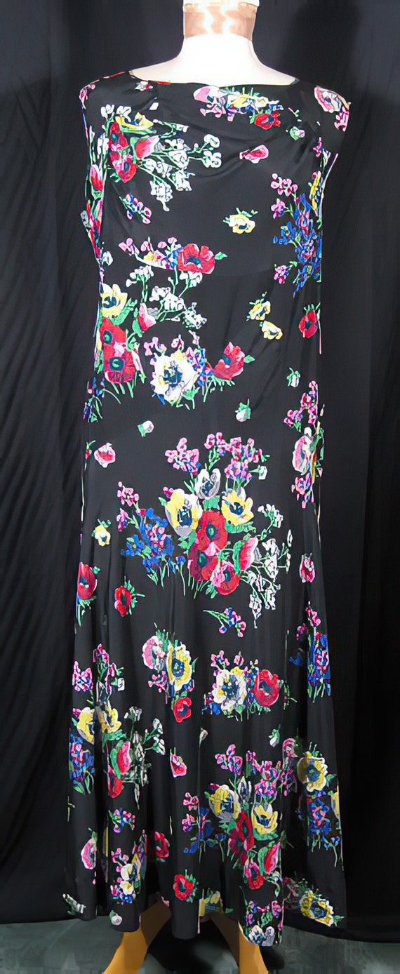 1930s Silk Dress in Floral Print