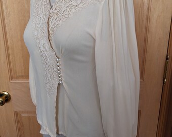 80s Silk Handmade Blouse by Nancy Johnson - Etsy