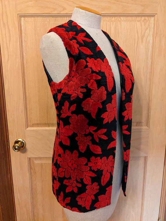 60s Velvet Hippie Vest Aladdin - image 3