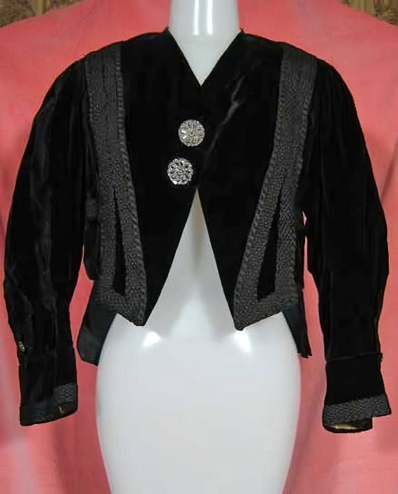 Vintage Victorian Velvet Jacket Steampunk