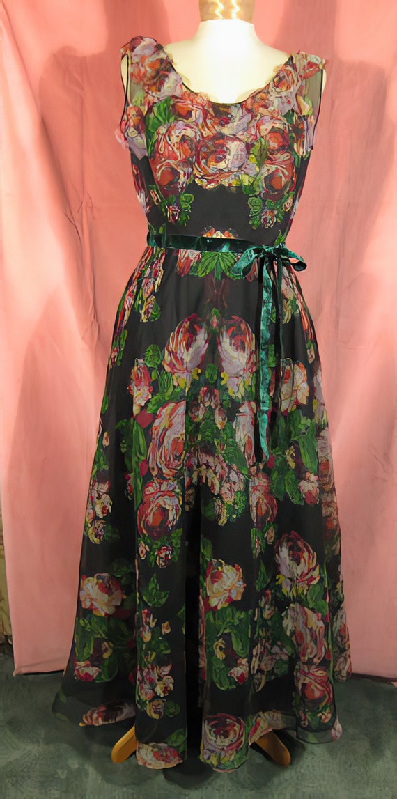 1950s Fira Benenson Couture Evening Gown Dress