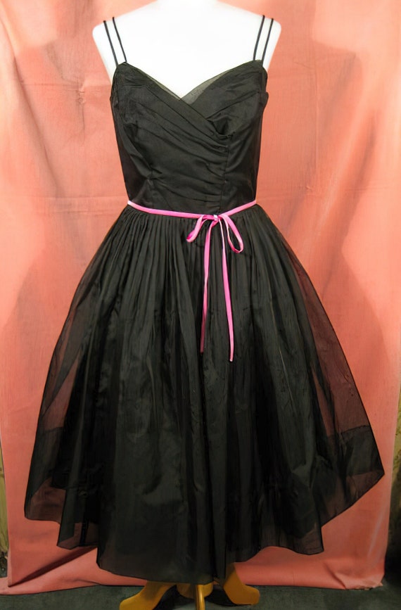 50s Black Cocktail Dress by Debiann