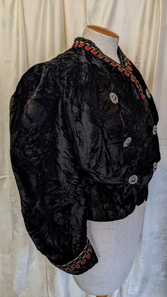 Edwardian Velvet Jacket Victorian - image 5